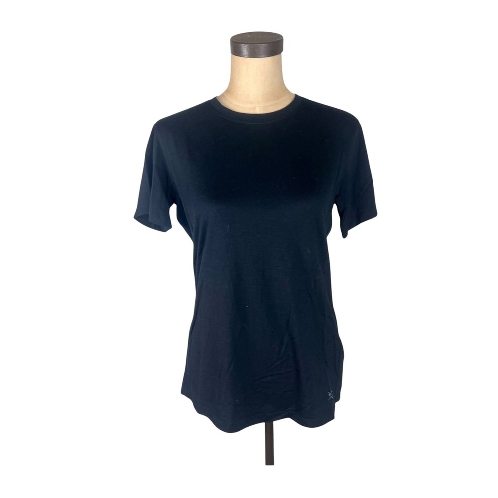 Arcteryx Lana Merino Wool Blend Short Sleeve T-Shirt Black Womens Medium